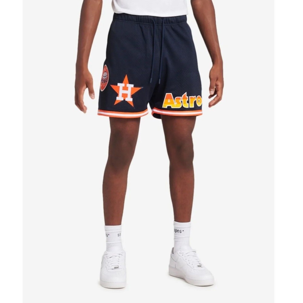 Pro Standard Houston Astros Logo Mesh Pro Team Classic Men's Basketball Shorts.